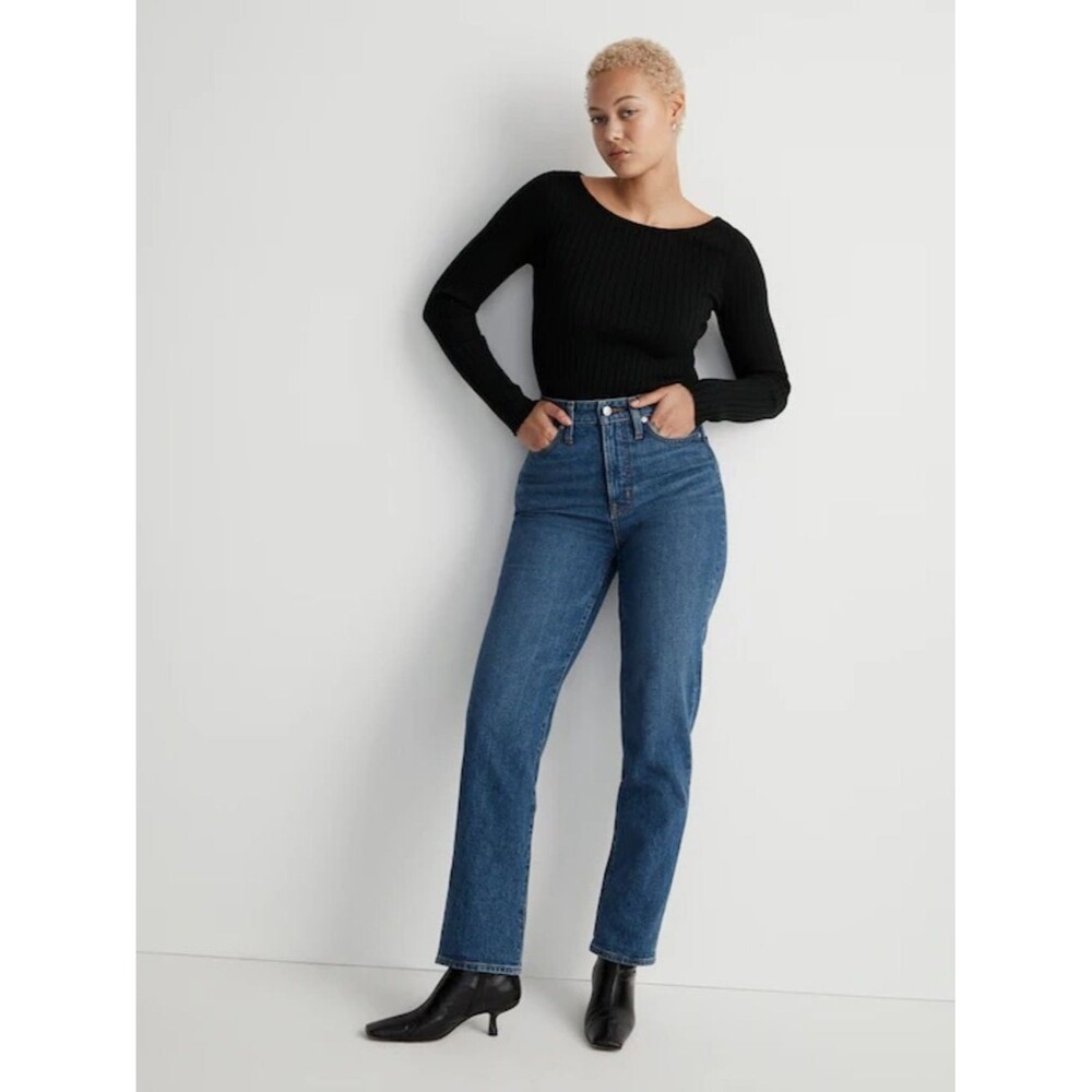 Madewell The Curvy Perfect Vintage Straight Jean in Mayfield Wash SZ 28T